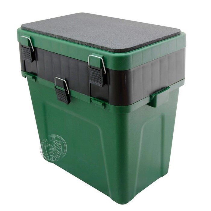 Ящик зимний, большой, 4+4 отделения для приманок, 380х360х240 мм, цвет зелёный от компании Интернет-гипермаркет «MALL24» - фото 1