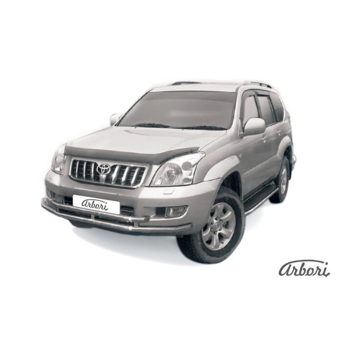 Защита переднего бампера Arbori d57+d57 двойная TOYOTA LAND CRUISER PRADO 2003-2010 от компании Интернет-гипермаркет «MALL24» - фото 1