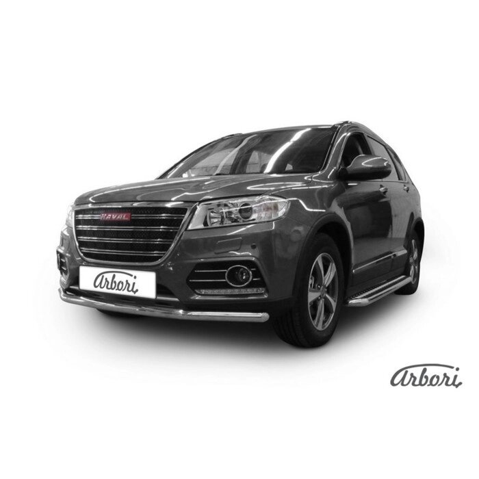 Защита переднего бампера Arbori d57 HAVAL H6 2014- от компании Интернет-гипермаркет «MALL24» - фото 1