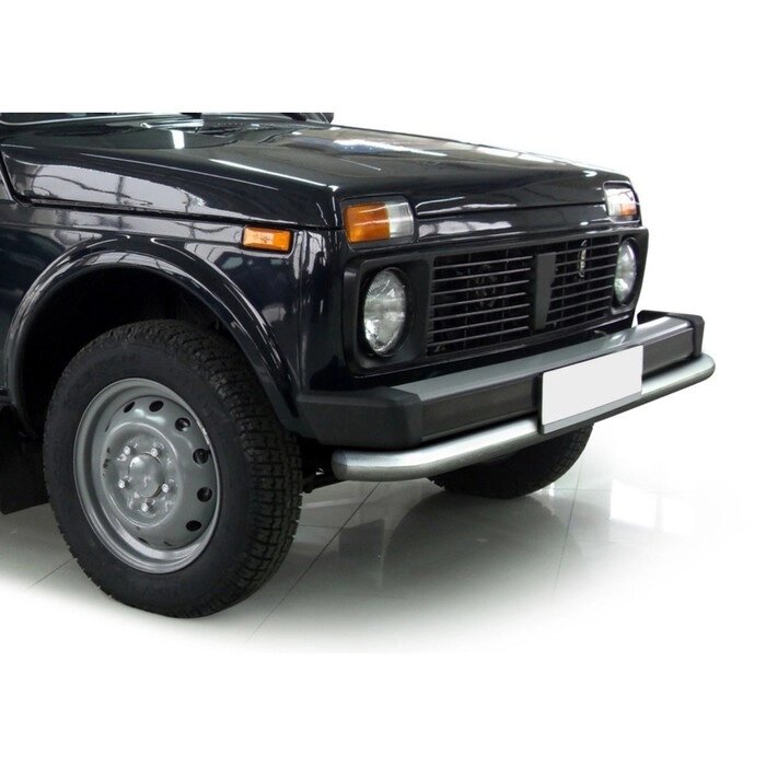 Защита переднего бампера d57 Rival для ВАЗ 2121 (4x4) 3-дв. 1977-2019 2019-н. в., нерж. сталь, R. 6002.001 от компании Интернет-гипермаркет «MALL24» - фото 1