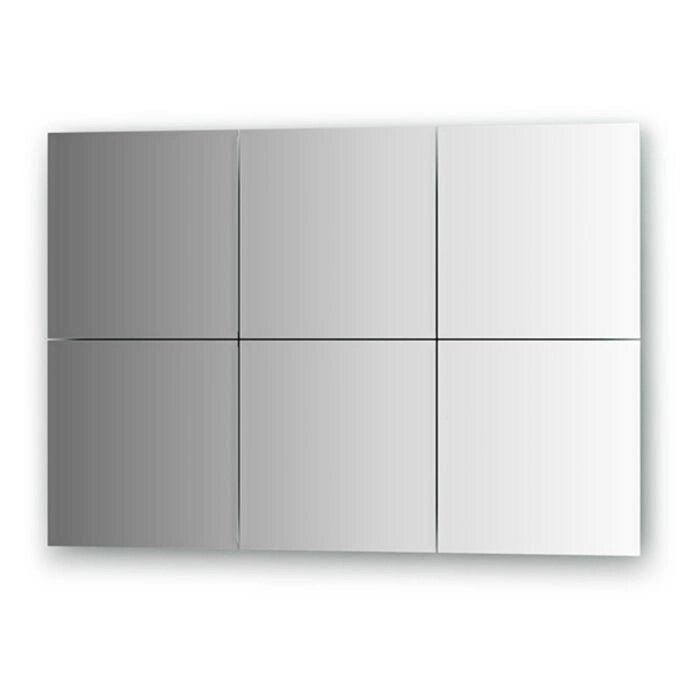 Зеркальная плитка с фацетом 10 мм, - комплект 6 шт квадрат 25 х 25 см, серебро Evoform от компании Интернет-гипермаркет «MALL24» - фото 1