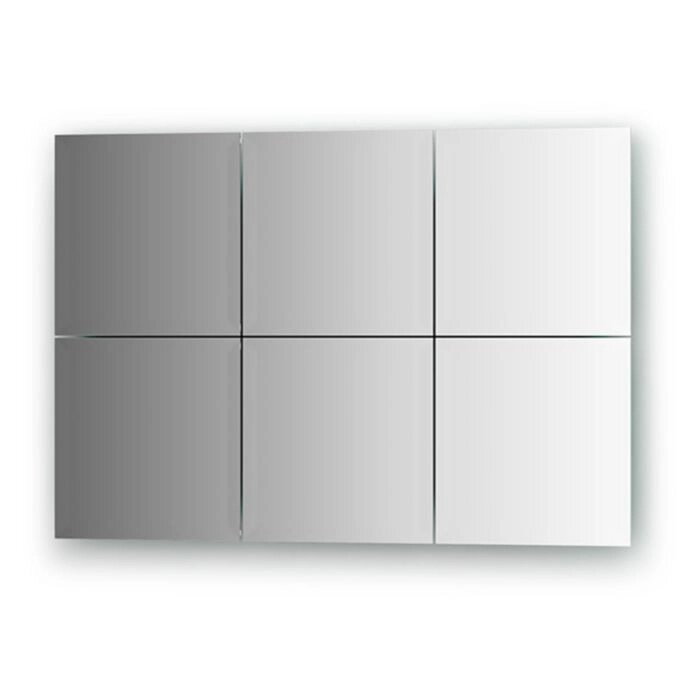 Зеркальная плитка с фацетом 15 мм, - комплект 6 шт квадрат 20 х 20 см, серебро Evoform от компании Интернет-гипермаркет «MALL24» - фото 1