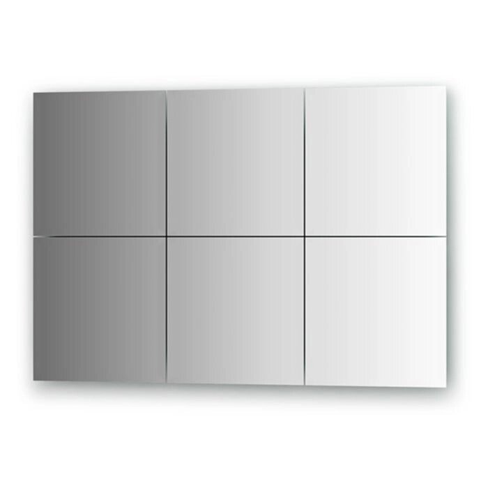 Зеркальная плитка с фацетом 15 мм, - комплект 6 шт квадрат 25 х 25 см, серебро Evoform от компании Интернет-гипермаркет «MALL24» - фото 1
