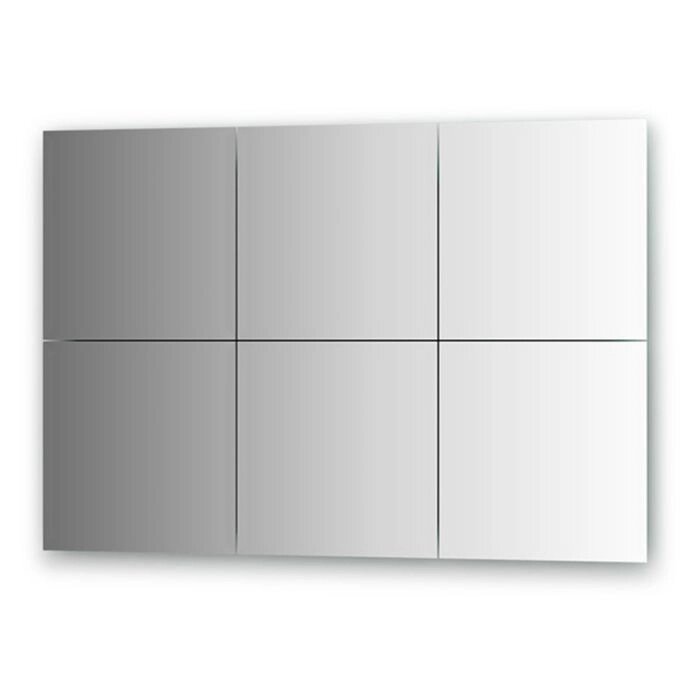 Зеркальная плитка с фацетом 15 мм, - комплект 6 шт квадрат 30 х 30 см, серебро Evoform от компании Интернет-гипермаркет «MALL24» - фото 1