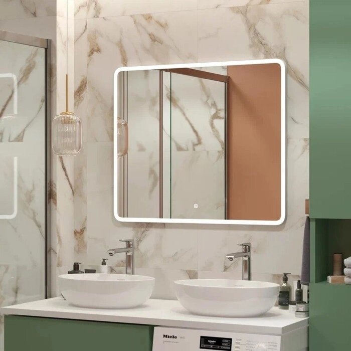 Зеркало для ванной Uperwood Foster 100х80 см, с led-подстветкой от компании Интернет-гипермаркет «MALL24» - фото 1