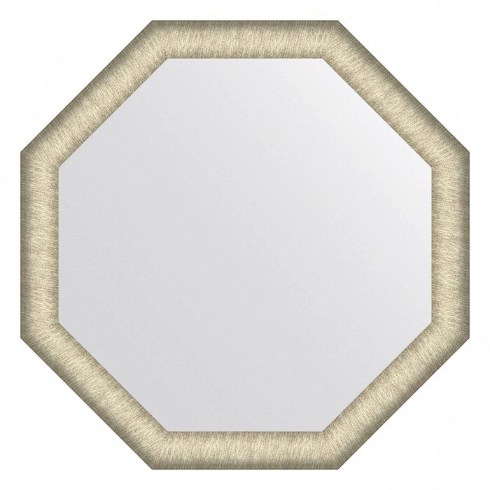 Зеркало Evoform в багетной раме, 59 мм, 70х70 см, цвет брашированное серебро от компании Интернет-гипермаркет «MALL24» - фото 1