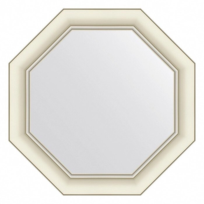 Зеркало Evoform в багетной раме, 60 мм, 51х51 см, цвет белый с серебром от компании Интернет-гипермаркет «MALL24» - фото 1