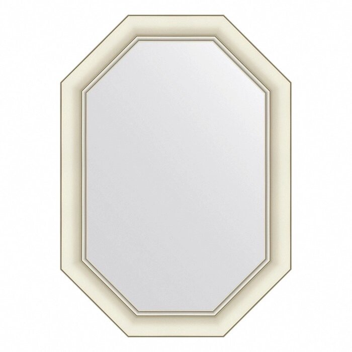 Зеркало Evoform в багетной раме, 60 мм, 51х71 см, цвет белый с серебром от компании Интернет-гипермаркет «MALL24» - фото 1