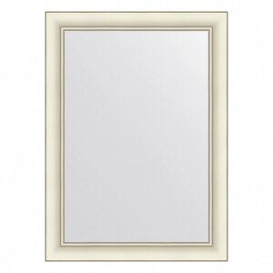 Зеркало Evoform в багетной раме, 60 мм, 54х74 см, цвет белый с серебром