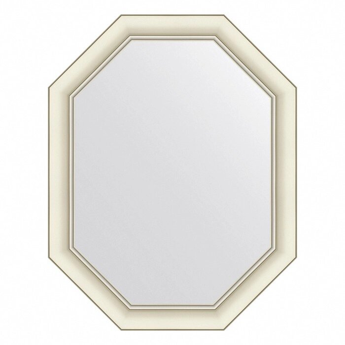 Зеркало Evoform в багетной раме, 60 мм, 56х71 см, цвет белый с серебром от компании Интернет-гипермаркет «MALL24» - фото 1