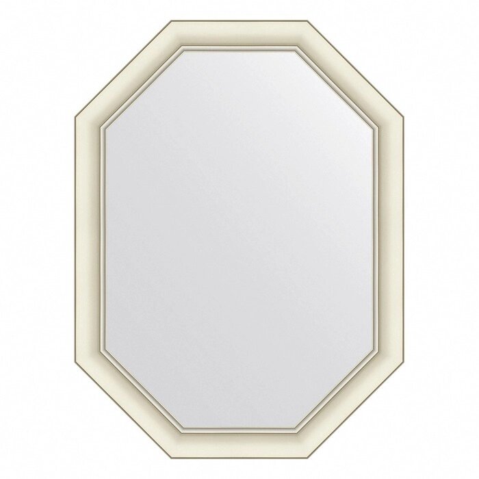 Зеркало Evoform в багетной раме, 60 мм, 61х81 см, цвет белый с серебром от компании Интернет-гипермаркет «MALL24» - фото 1