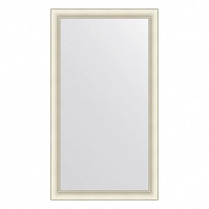 Зеркало Evoform в багетной раме, 60 мм, 64х114 см, цвет белый с серебром