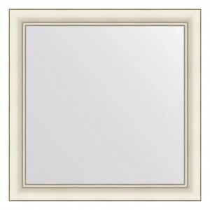 Зеркало Evoform в багетной раме, 60 мм, 64х64 см, цвет белый с серебром