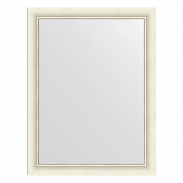 Зеркало Evoform в багетной раме, 60 мм, 64х84 см, цвет белый с серебром от компании Интернет-гипермаркет «MALL24» - фото 1