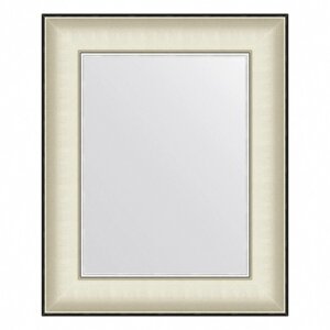 Зеркало Evoform в багетной раме, 78 мм, 44х54 см, цвет белая кожа с хромом
