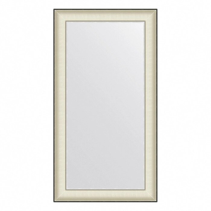 Зеркало Evoform в багетной раме, 78 мм, 58х108 см, цвет белая кожа с хромом от компании Интернет-гипермаркет «MALL24» - фото 1