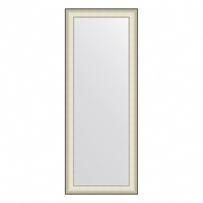 Зеркало Evoform в багетной раме, 78 мм, 58х148 см, цвет белая кожа с хромом от компании Интернет-гипермаркет «MALL24» - фото 1
