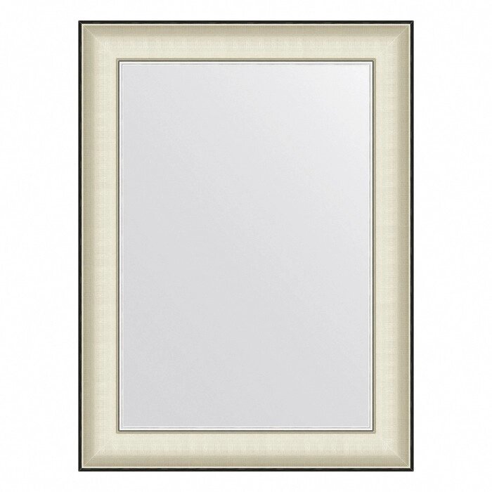 Зеркало Evoform в багетной раме, 78 мм, 58х78 см, цвет белая кожа с хромом от компании Интернет-гипермаркет «MALL24» - фото 1