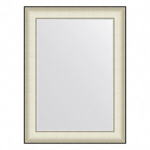 Зеркало Evoform в багетной раме, 78 мм, 58х78 см, цвет белая кожа с хромом