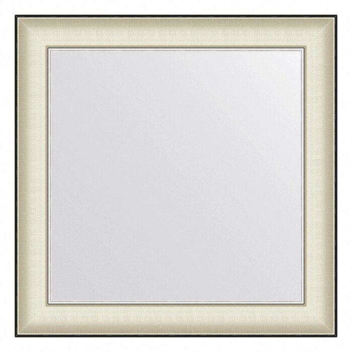 Зеркало Evoform в багетной раме, 78 мм, 68х68 см, цвет белая кожа с хромом от компании Интернет-гипермаркет «MALL24» - фото 1