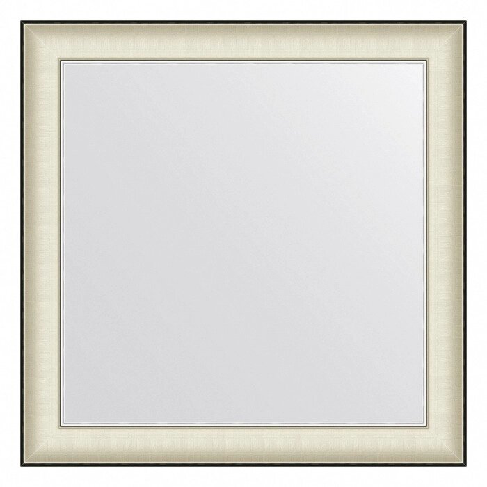 Зеркало Evoform в багетной раме, 78 мм, 78х78 см, цвет белая кожа с хромом от компании Интернет-гипермаркет «MALL24» - фото 1