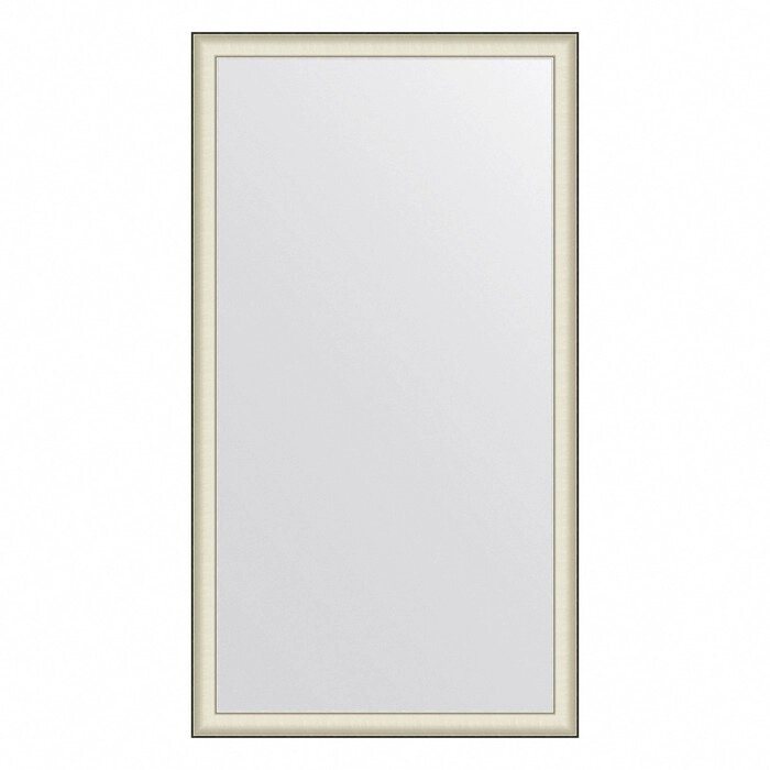 Зеркало Evoform в багетной раме, напольное, 78 мм, 109х200 см, цвет белая кожа с хромом от компании Интернет-гипермаркет «MALL24» - фото 1