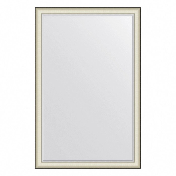 Зеркало Evoform в багетной раме, с фацетом, 78 мм, 114х174 см, цвет белая кожа с хромом от компании Интернет-гипермаркет «MALL24» - фото 1