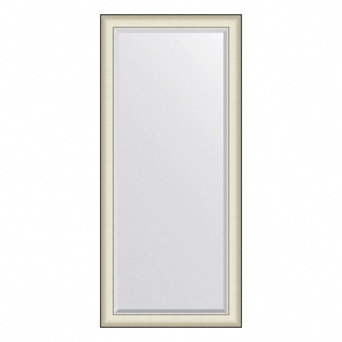 Зеркало Evoform в багетной раме, с фацетом, 78 мм, 74х164 см, цвет белая кожа с хромом от компании Интернет-гипермаркет «MALL24» - фото 1