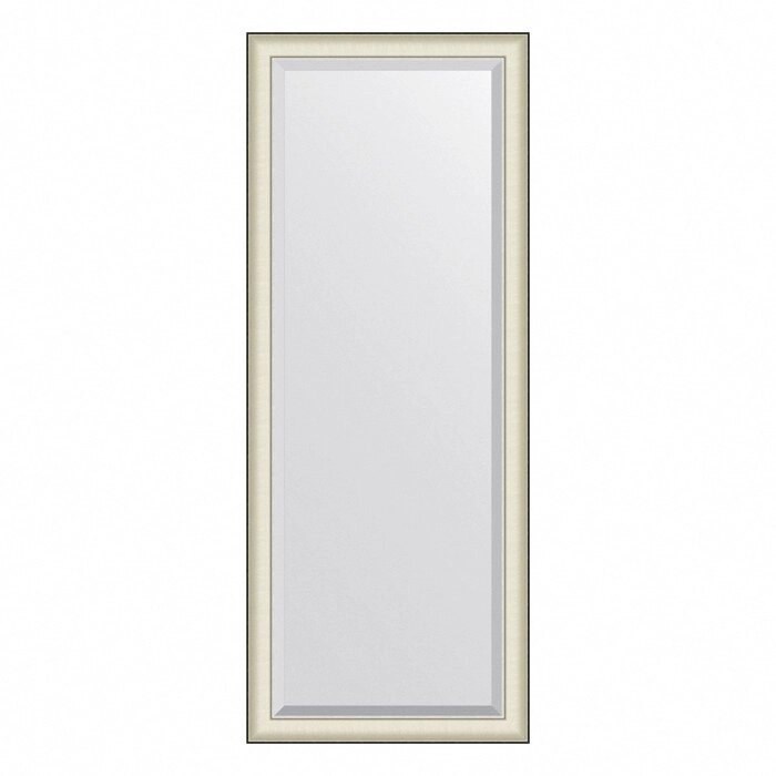 Зеркало Evoform в багетной раме, с фацетом, напольное, 78 мм, 79х200 см, цвет белая кожа с хромом от компании Интернет-гипермаркет «MALL24» - фото 1