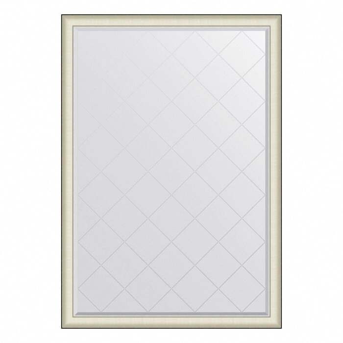 Зеркало Evoform в багетной раме, с гравировкой, 78 мм, 129х184 см, цвет белая кожа с хромом   799739 от компании Интернет-гипермаркет «MALL24» - фото 1