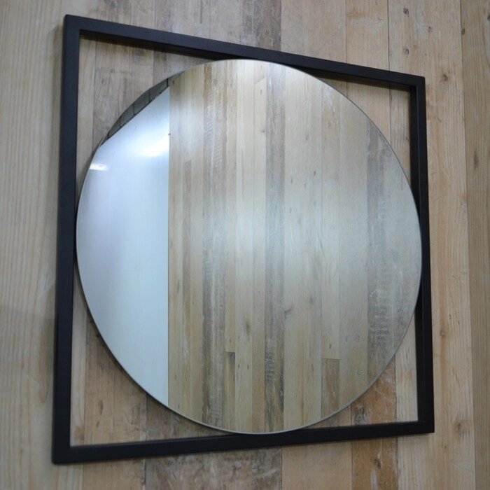 Зеркало круглое навесное Gold, 600х20х600, Черный муар от компании Интернет-гипермаркет «MALL24» - фото 1