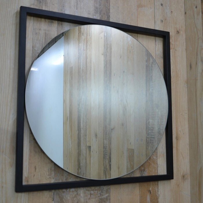 Зеркало круглое навесное Gold, 800х20х800, Черный муар от компании Интернет-гипермаркет «MALL24» - фото 1