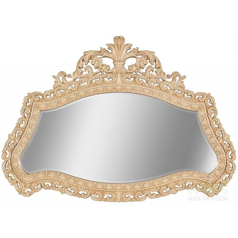 Зеркало настенное (с фацетом) "Версаль" 1100 х 780 х 35 цвет "Слоновая кость с золотой патиной" от компании Интернет-гипермаркет «MALL24» - фото 1
