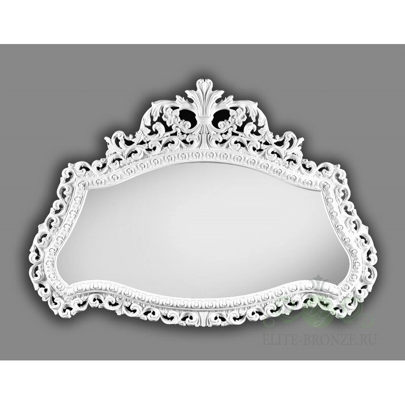 Зеркало настенное (с фацетом) "Версаль" 1100 х 780 х 35цвет "White snow" от компании Интернет-гипермаркет «MALL24» - фото 1