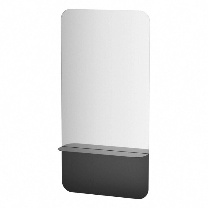 Зеркало с металлической полочкой, EVOFORM, 60х120 см, цвет чёрный от компании Интернет-гипермаркет «MALL24» - фото 1