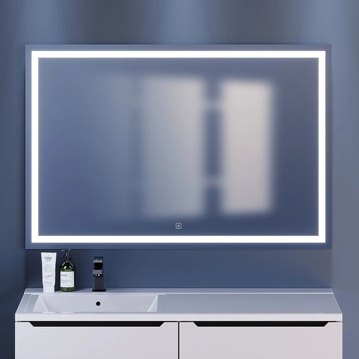 Зеркало Uperwood Tanos, 120х80 см, LED подсветка, сенсорный выключатель, антизапотевание от компании Интернет-гипермаркет «MALL24» - фото 1