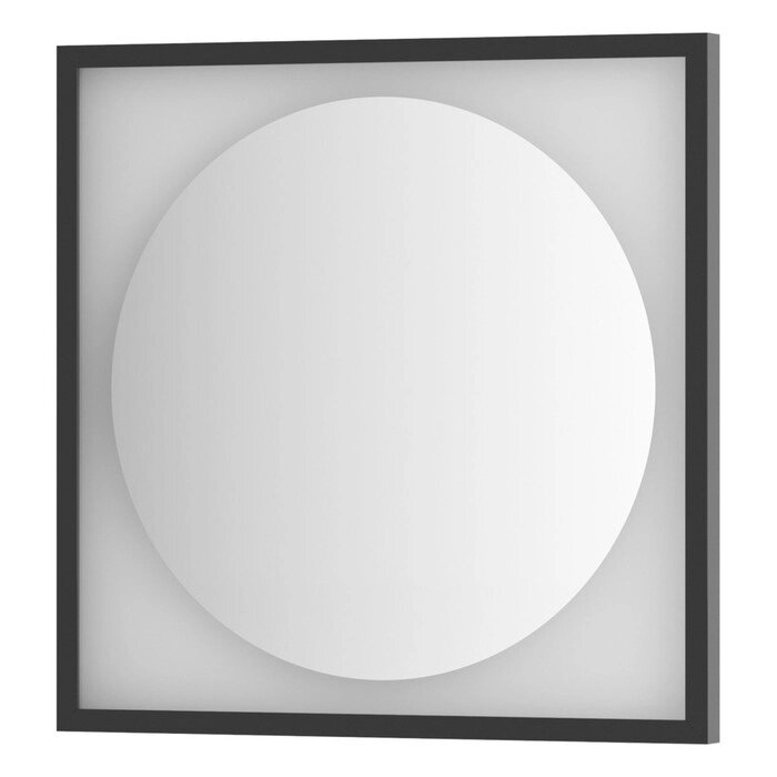 Зеркало в багетной раме с LED-подсветкой 12 Вт, 60x60 см, без выключателя, нейтральный белый свет, ч от компании Интернет-гипермаркет «MALL24» - фото 1