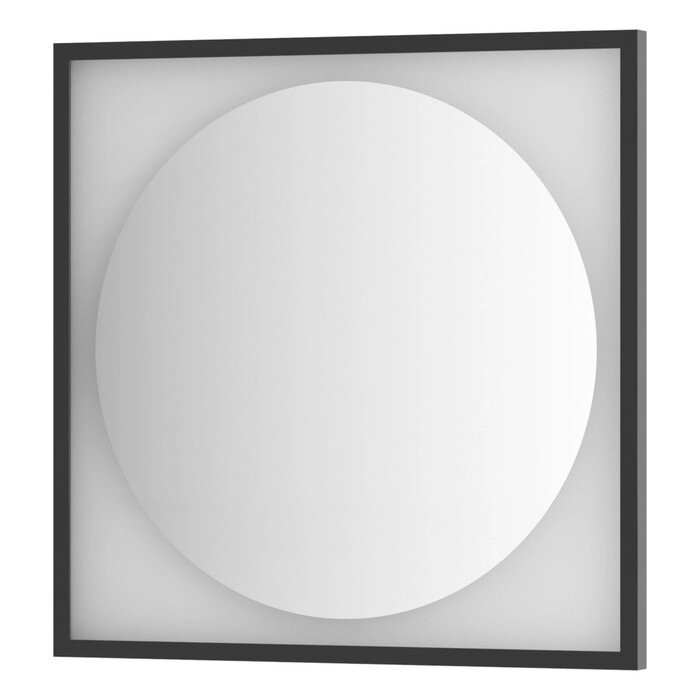 Зеркало в багетной раме с LED-подсветкой 15 Вт, 70x70 см, без выключателя, нейтральный белый свет, ч от компании Интернет-гипермаркет «MALL24» - фото 1