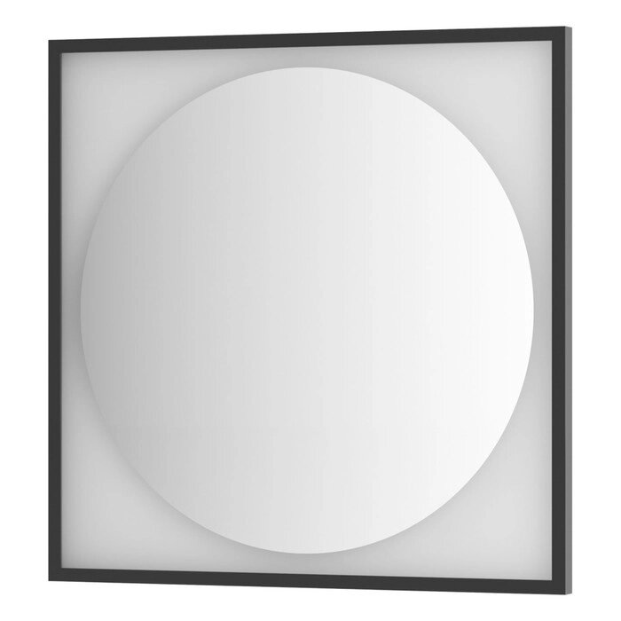 Зеркало в багетной раме с LED-подсветкой 18 Вт, 80x80 см, без выключателя, нейтральный белый свет, ч от компании Интернет-гипермаркет «MALL24» - фото 1