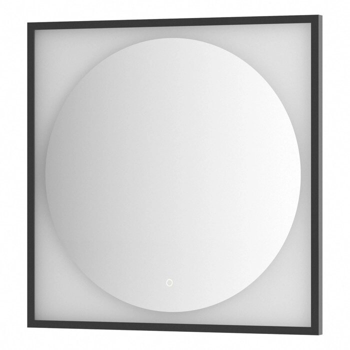 Зеркало в багетной раме с LED-подсветкой 18 Вт, 80x80 см, сенсорный выключатель, нейтральный белый с от компании Интернет-гипермаркет «MALL24» - фото 1