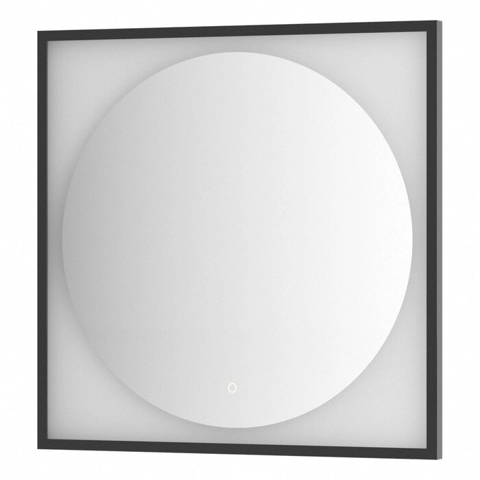 Зеркало в багетной раме с LED-подсветкой 18 Вт, 80x80 см, сенсорный выключатель, тёплый белый свет, от компании Интернет-гипермаркет «MALL24» - фото 1