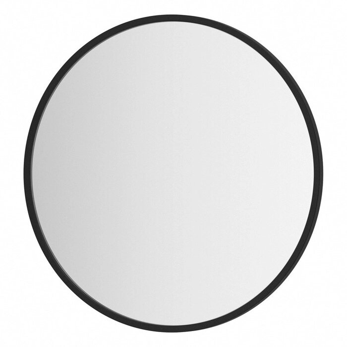 Зеркало в раме d 40 см, EVOFORM, цвет чёрный от компании Интернет-гипермаркет «MALL24» - фото 1