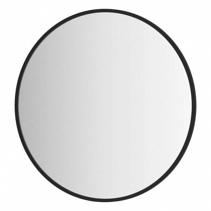 Зеркало в раме d 50 см, EVOFORM, цвет чёрный от компании Интернет-гипермаркет «MALL24» - фото 1