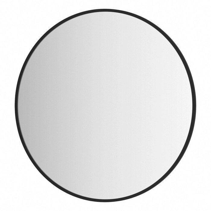 Зеркало в раме d 60 см, EVOFORM, цвет чёрный от компании Интернет-гипермаркет «MALL24» - фото 1