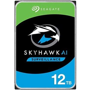 Жесткий диск seagate SATA-III, 12tb, ST12000VE001 skyhawkai, 7200rpm, 256mb, 3.5"
