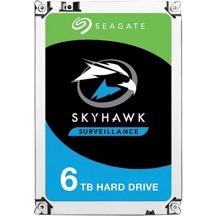 Жесткий диск Seagate SATA-III 6TB ST6000VX001 Surveillance Skyhawk (5400rpm) 256Mb 3.5" от компании Интернет-гипермаркет «MALL24» - фото 1
