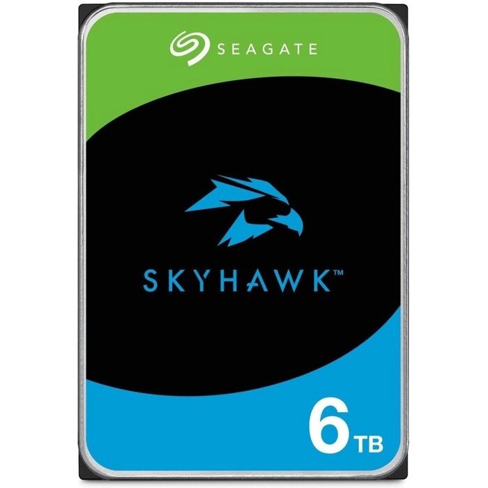 Жесткий диск Seagate SATA-III 6TB ST6000VX009 Surveillance Skyhawk (5400rpm) 256Mb 3.5" от компании Интернет-гипермаркет «MALL24» - фото 1