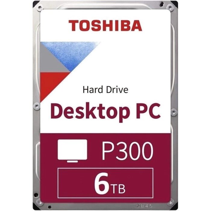 Жесткий диск Toshiba SATA-III 6TB HDWD260UZSVA Desktop P300 4KN (5400rpm) 128Mb 3.5" от компании Интернет-гипермаркет «MALL24» - фото 1