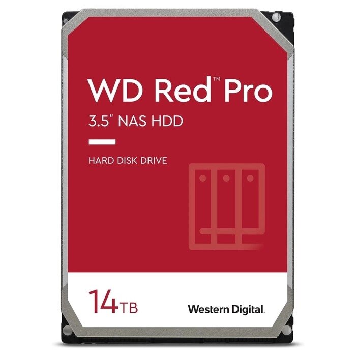 Жесткий диск WD SATA-III 14TB WD142KFGX NAS Red Pro (7200rpm) 512Mb 3.5" от компании Интернет-гипермаркет «MALL24» - фото 1