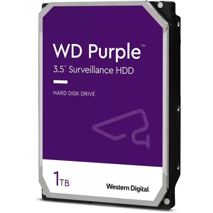 Жесткий диск WD SATA-III 1TB WD11PURZ Surveillance Purple (5400rpm) 64Mb 3.5" от компании Интернет-гипермаркет «MALL24» - фото 1